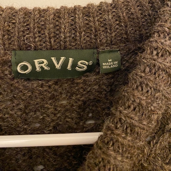 Men’s Orvis Cable Knit Sweater - Picture 3 of 4